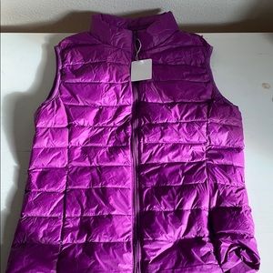 Purple down vest